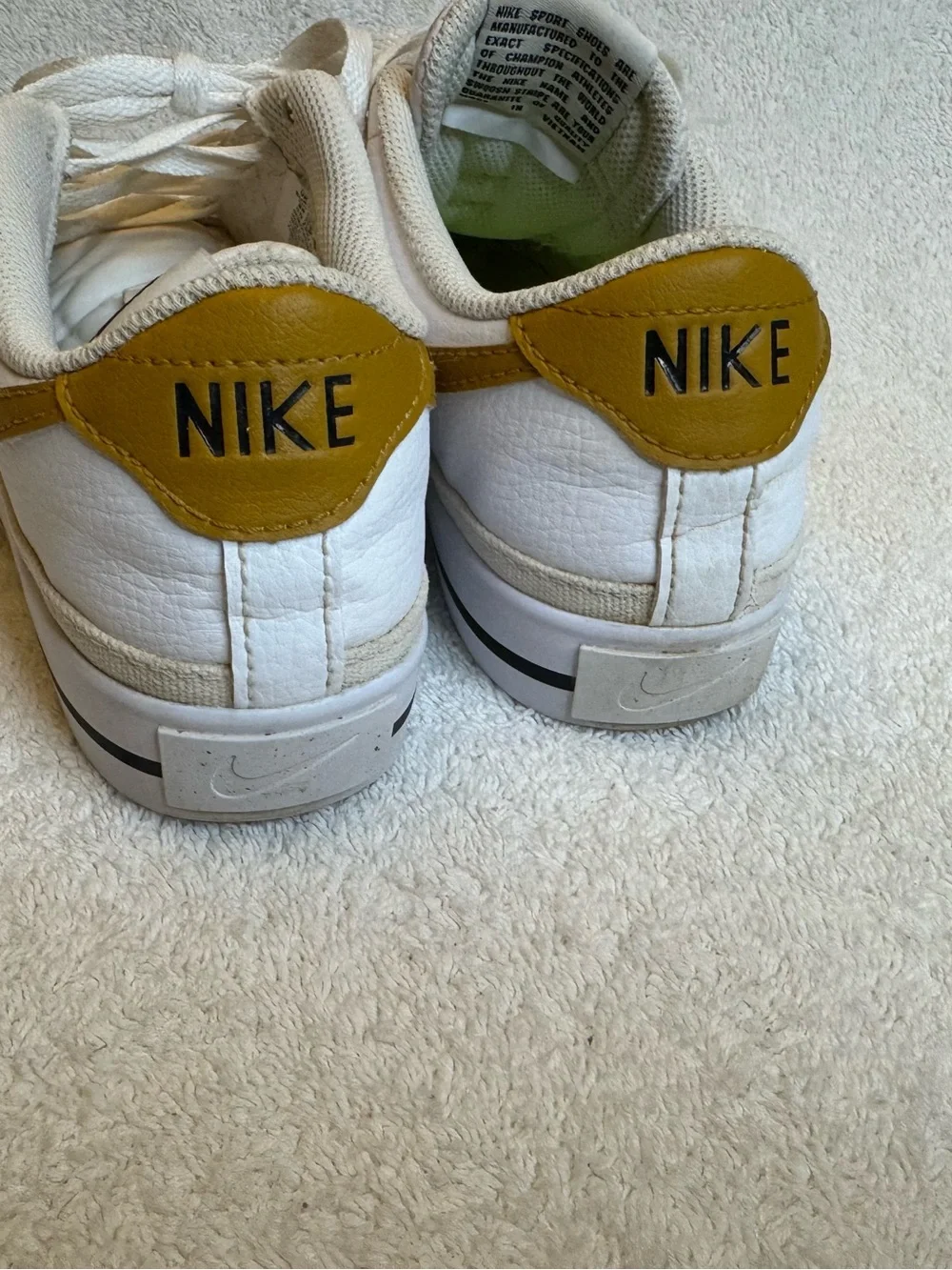 Nike Court Legacy Next Nature White Gold Suede DH3161-105 Womens Size 6 Retro